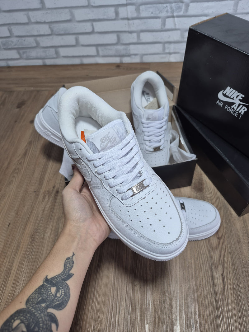 Tênis Air Force Tradicional Branco Couro Premium