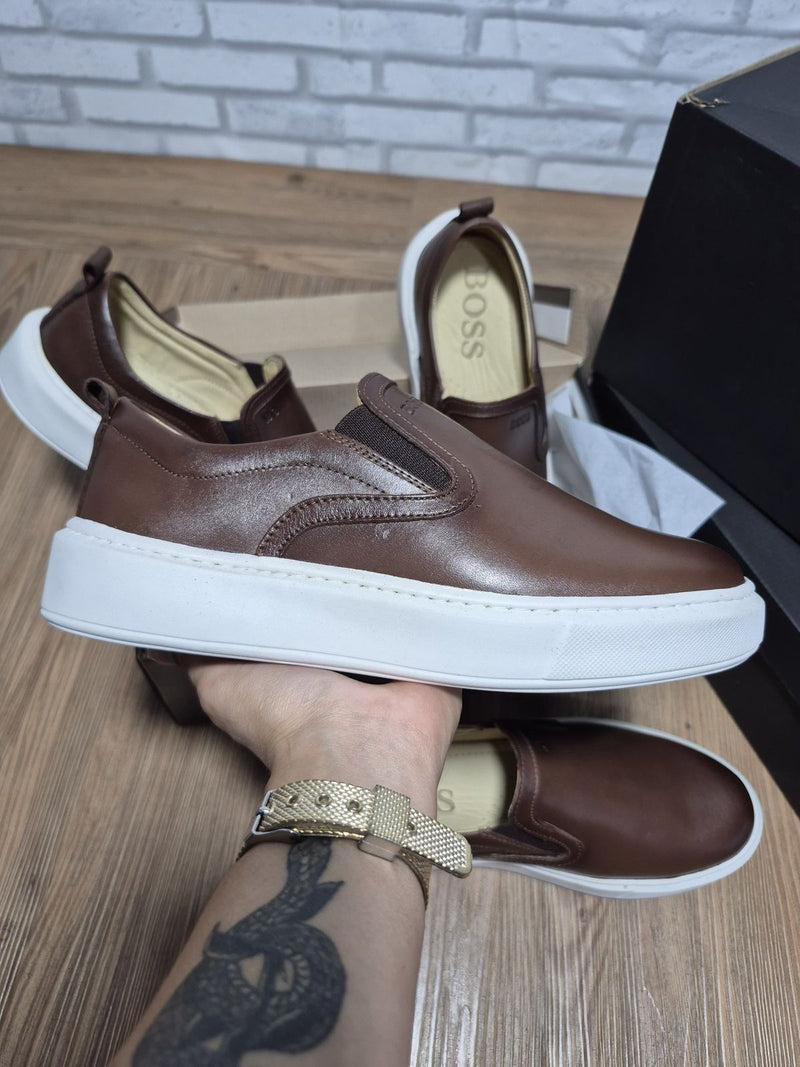 Mocassim Hugo Boss Iate Couro Premium