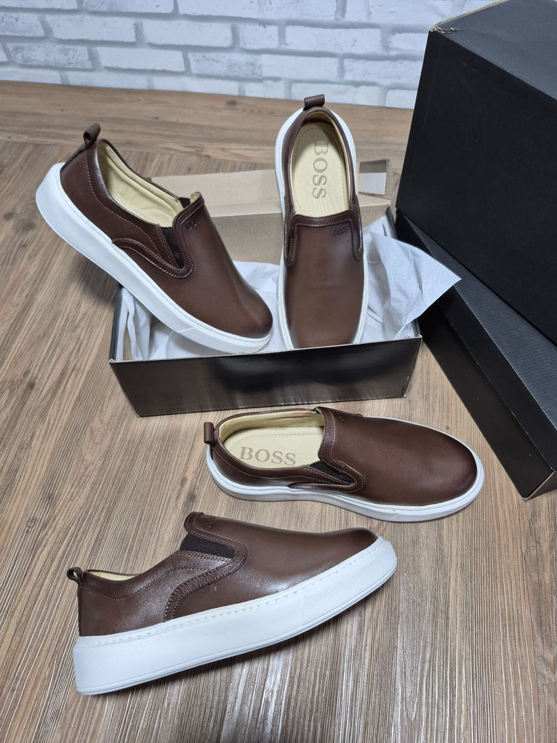 Mocassim Hugo Boss Iate Couro Premium