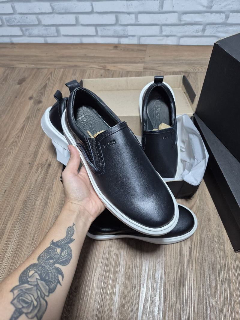 Mocassim Hugo Boss Iate Couro Premium
