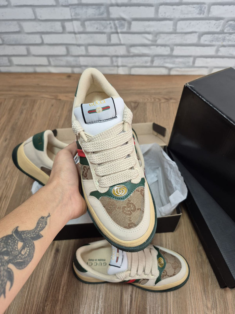 Tênis Lançamento Gucci Screener De Couro
