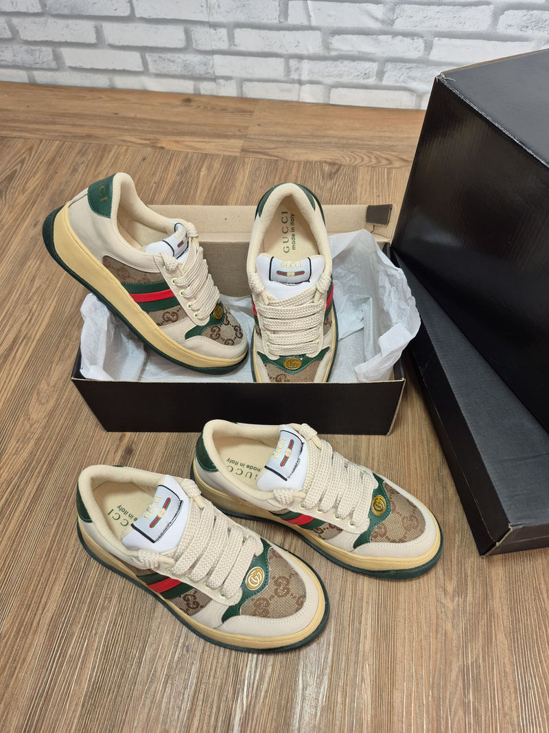 Tênis Lançamento Gucci Screener De Couro