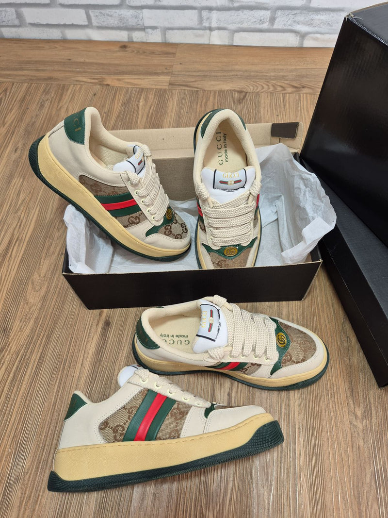 Tênis Lançamento Gucci Screener De Couro