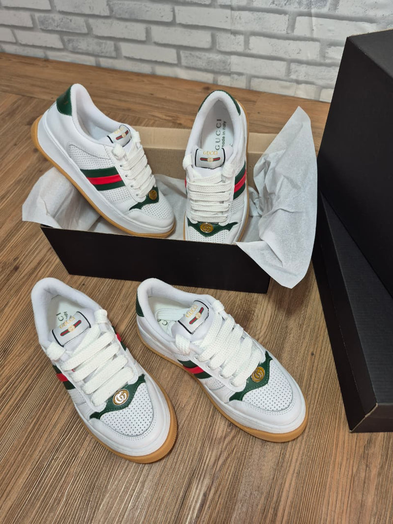 Tênis Lançamento Gucci Screener De Couro