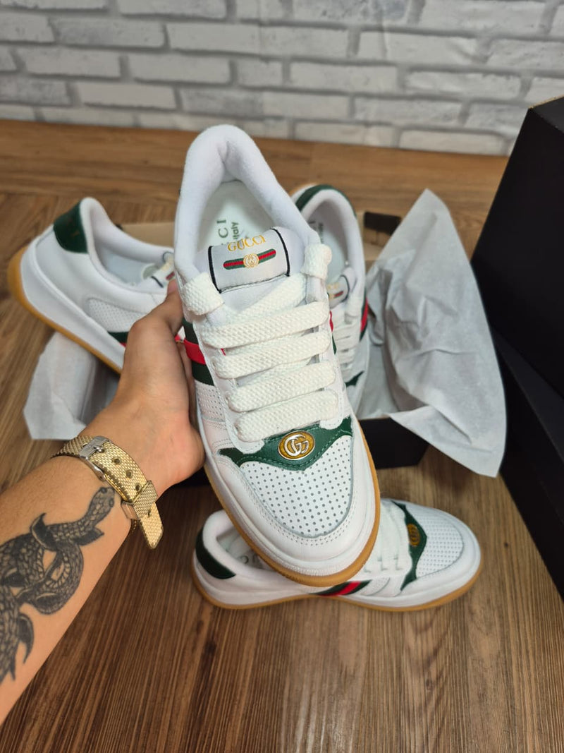 Tênis Lançamento Gucci Screener De Couro