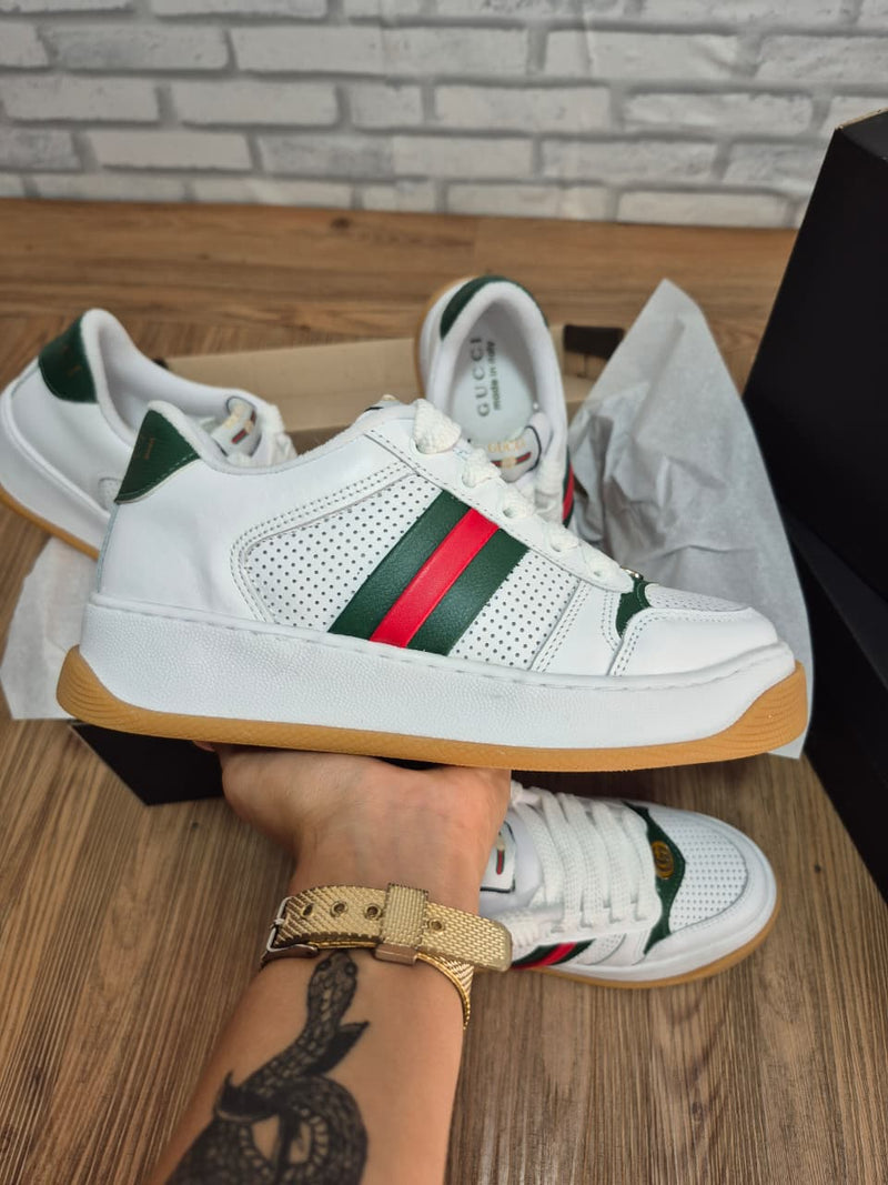 Tênis Lançamento Gucci Screener De Couro